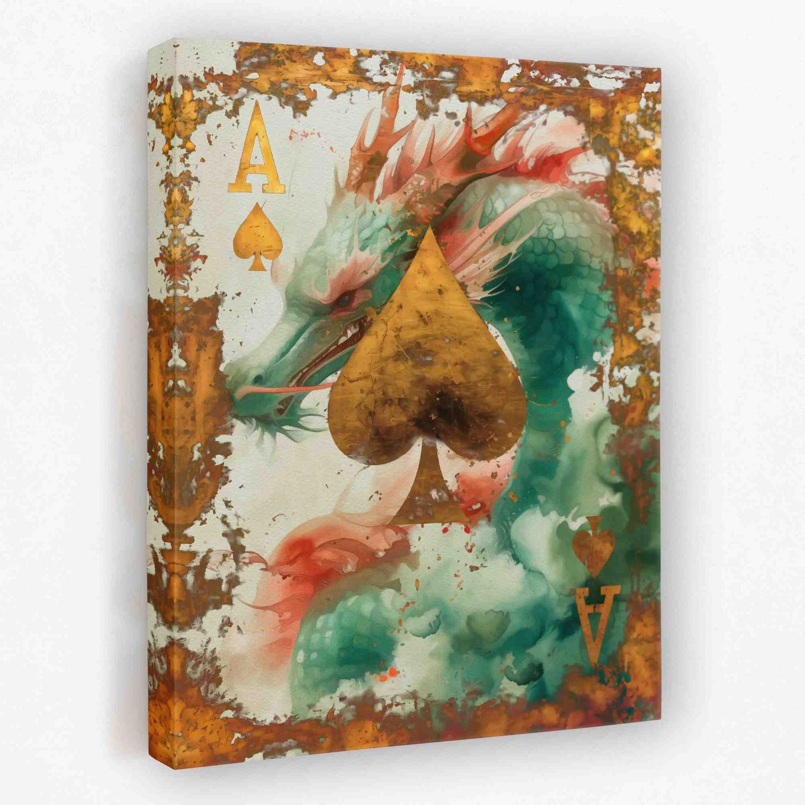 Ace of Dragons - Ace Canvas Wall Art