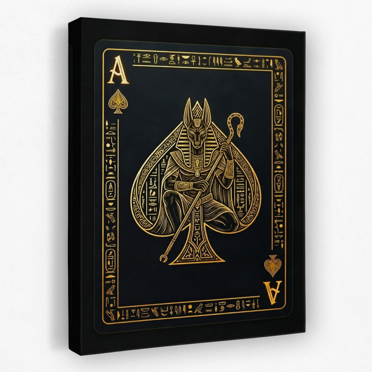 Ace Of Spades Egyptian Card — Ace Of Spades Egyptian Card Portrait   Side View   Mirror 37
