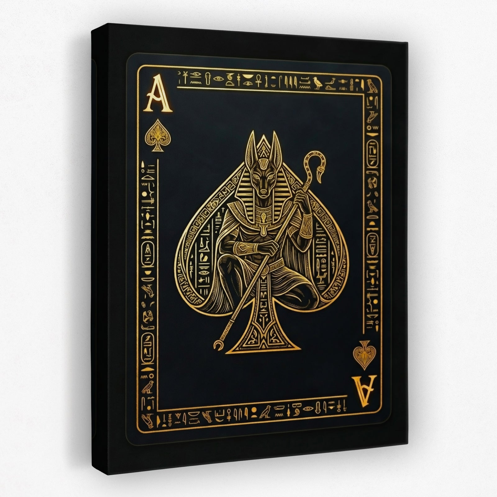 Ace Of Spades Egyptian Card — Ace Of Spades Egyptian Card Portrait   Side View   Mirror 37