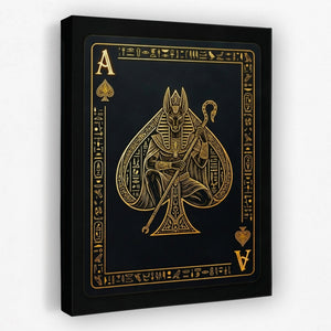 Ace Of Spades Egyptian Card — Ace Of Spades Egyptian Card Portrait   Side View   Mirror 37