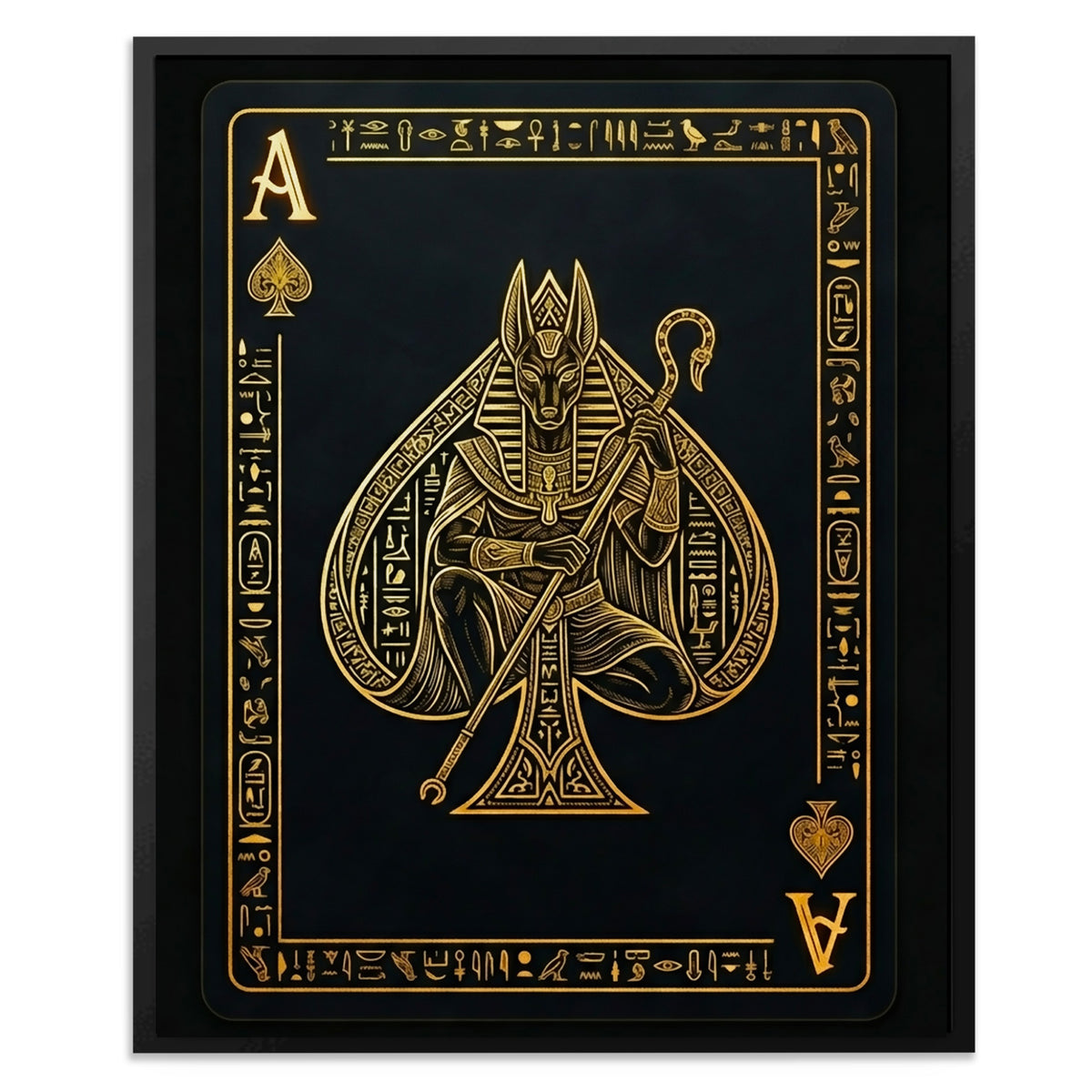 Ace Of Spades Egyptian Card — Ace Of Spades Egyptian Card Front Facing Portrait2 73