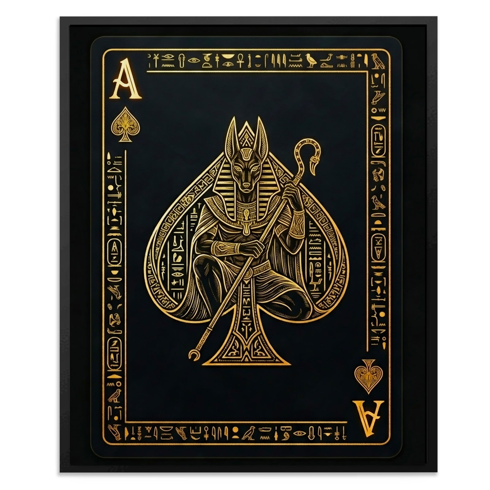 Ace Of Spades Egyptian Card — Ace Of Spades Egyptian Card Front Facing Portrait2 73