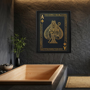 Ace Of Spades Egyptian Card — Ace Of Spades Egyptian Card Bamboo Bathroom Port 1