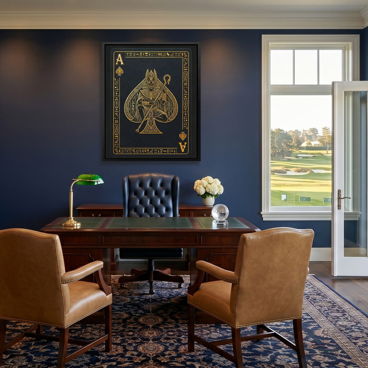Ace Of Spades Egyptian Card — Ace Of Spades Egyptian Card Golf House Blue Port 109