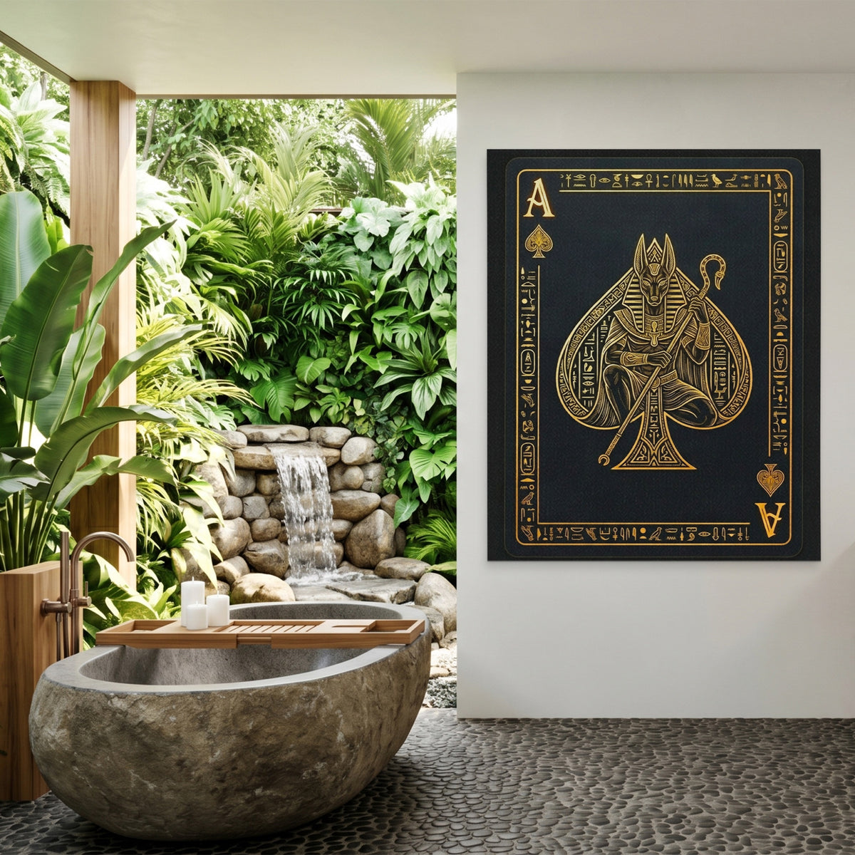 Ace Of Spades Egyptian Card — Ace Of Spades Egyptian Card Outdoor Bathroom Port 1