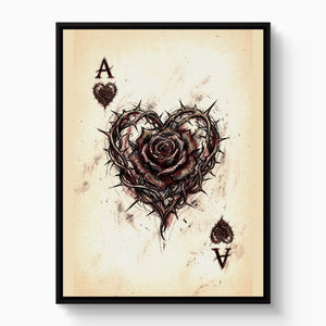 Ace of Thorns — ace of thorns white studio framed black