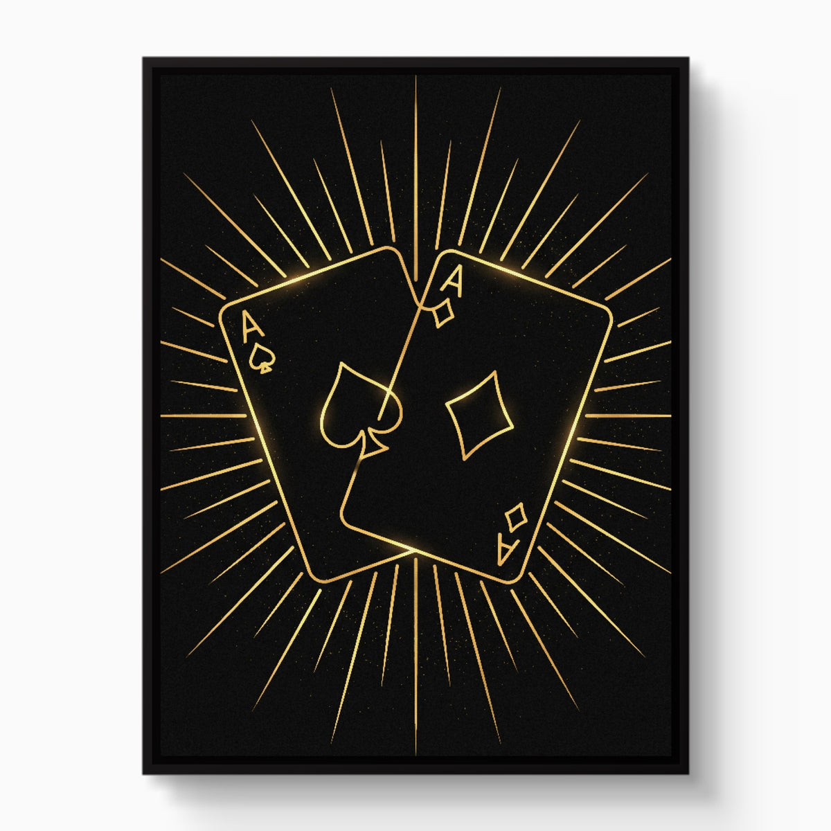Aces Golden Radiance — aces golden radiance white studio framed black