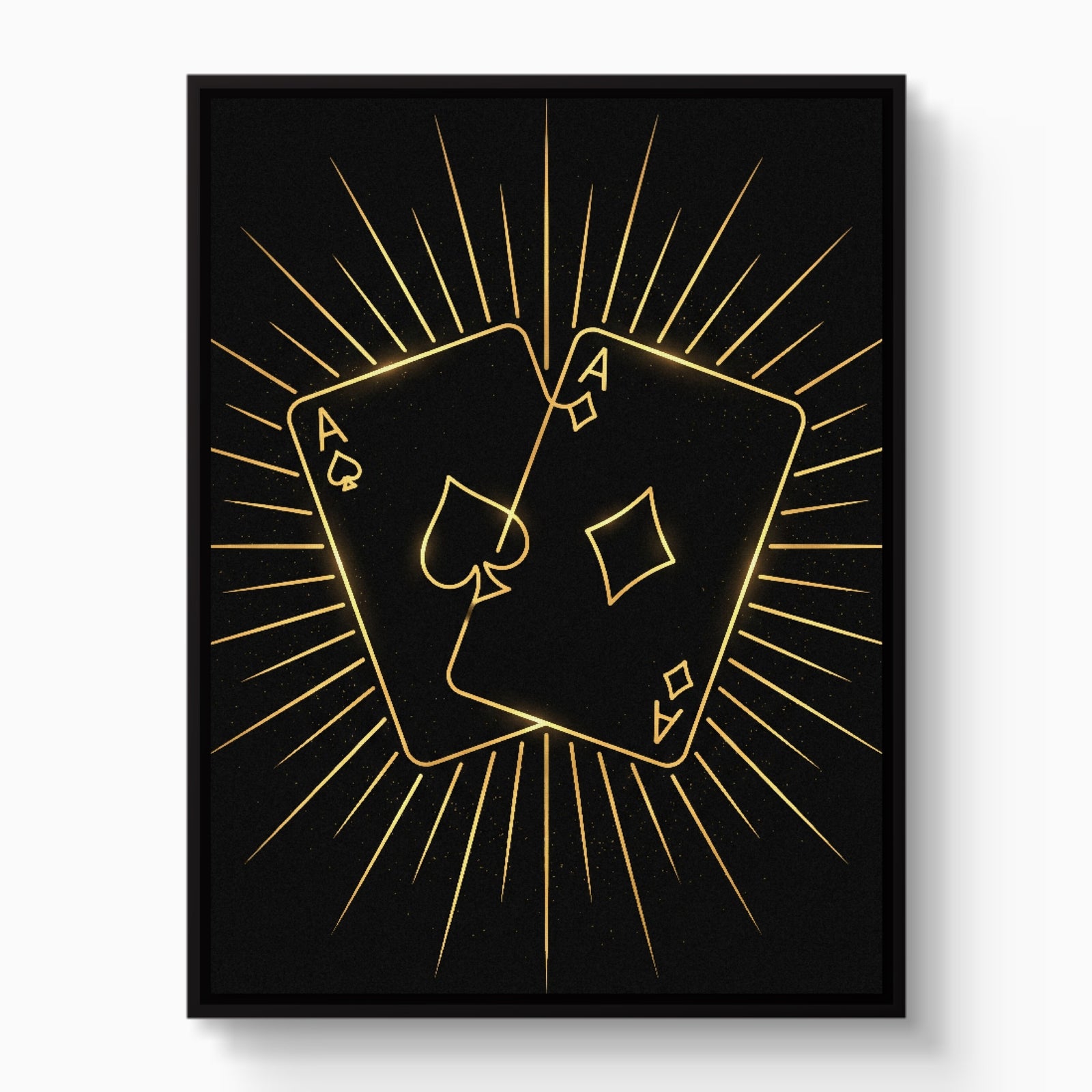 Aces Golden Radiance — aces golden radiance white studio framed black