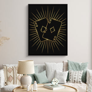 Aces Golden Radiance — aces golden radiance sq clock bed 1port framed black