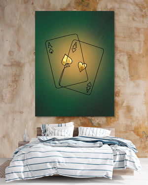 Aces Golden Suits — aces golden suits psd clay beige bedroom 1port flush print