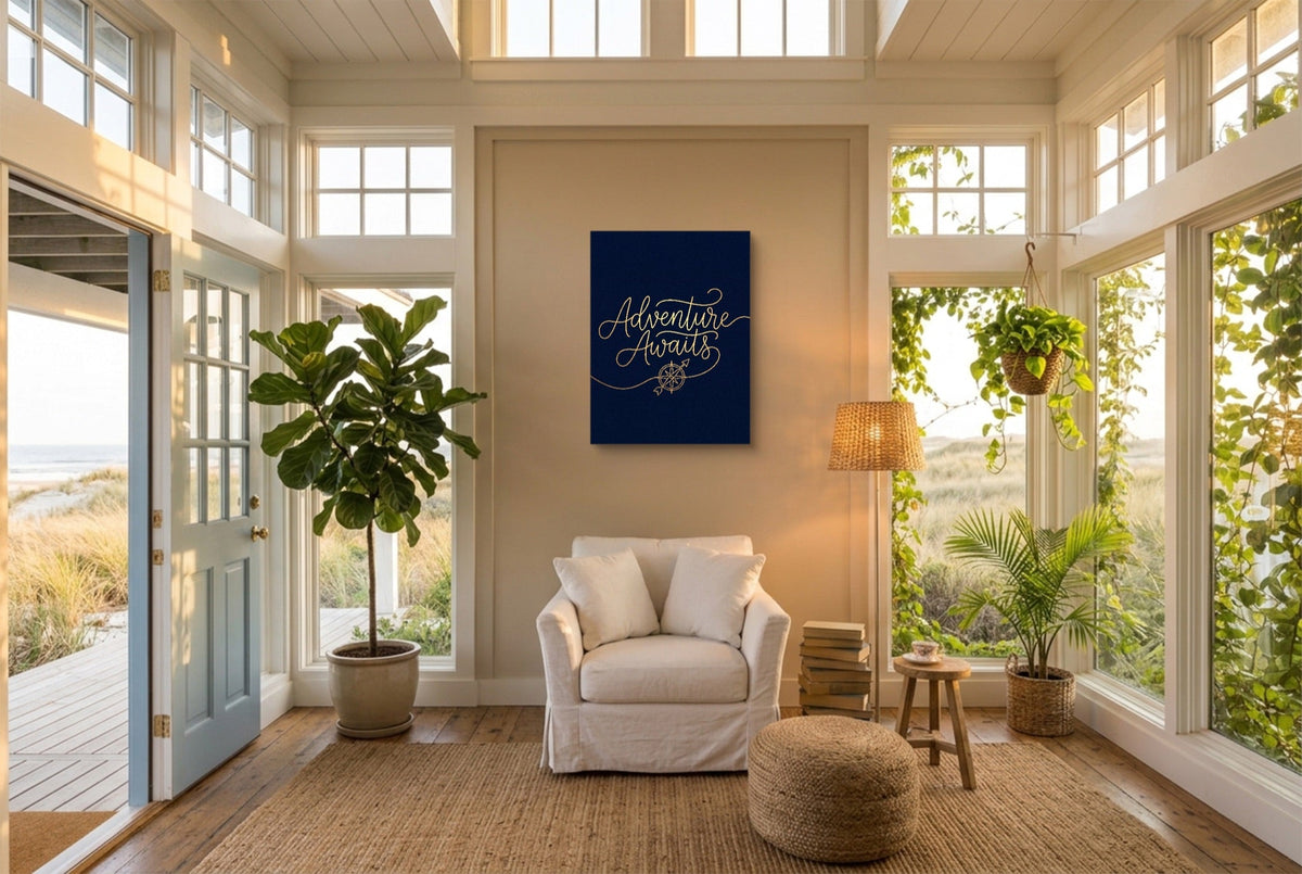Adventure Awaits Line - Luxury Wall Art