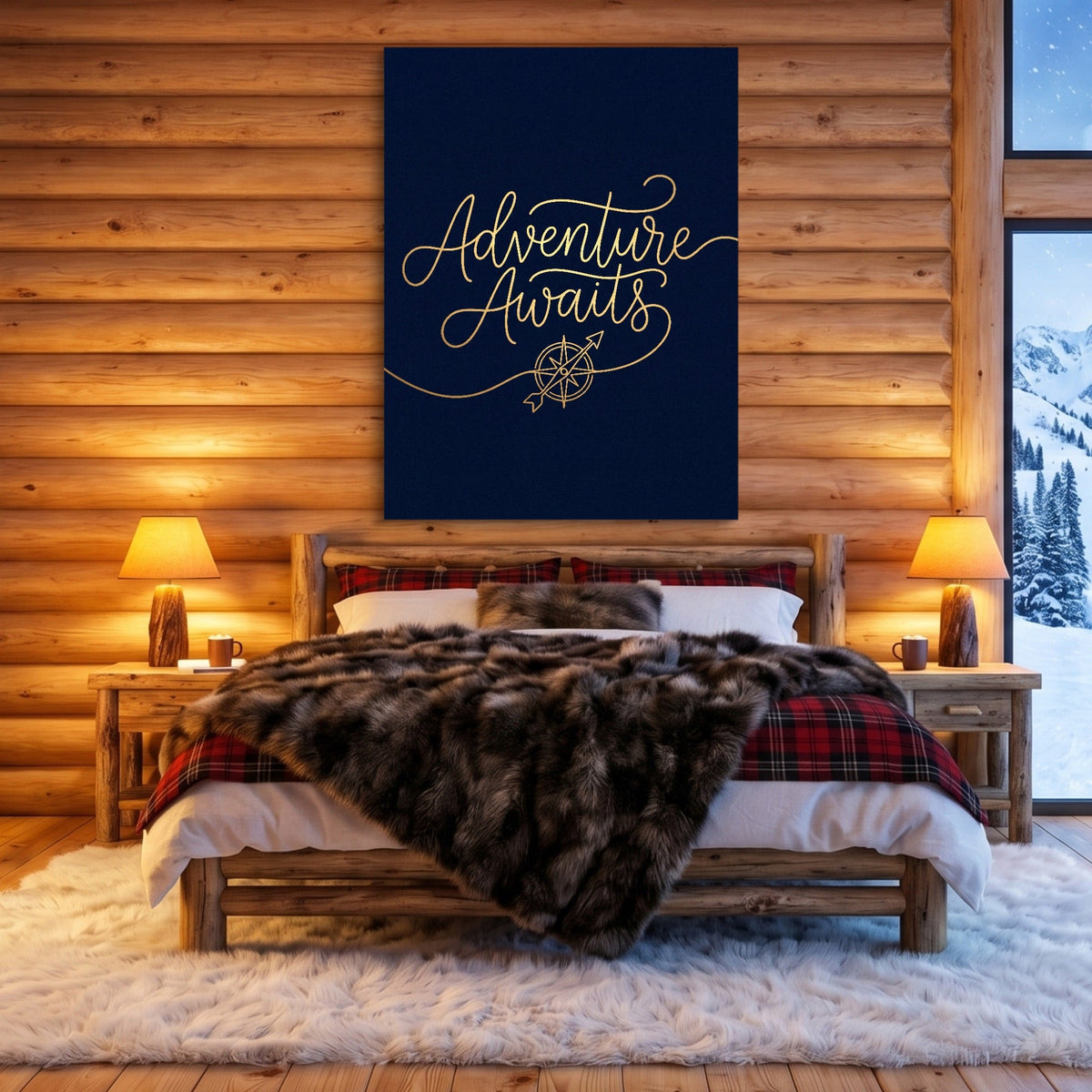 Adventure Awaits Line - Luxury Wall Art