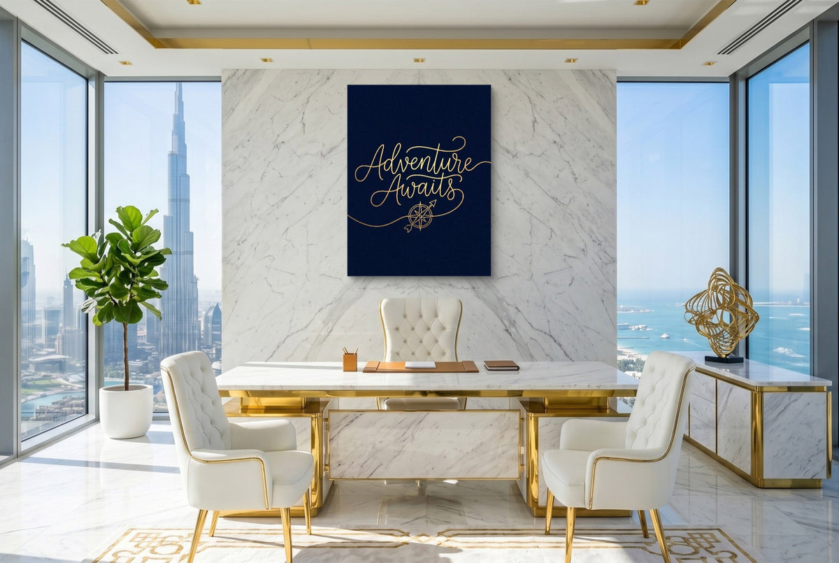 Adventure Awaits Line - Luxury Wall Art