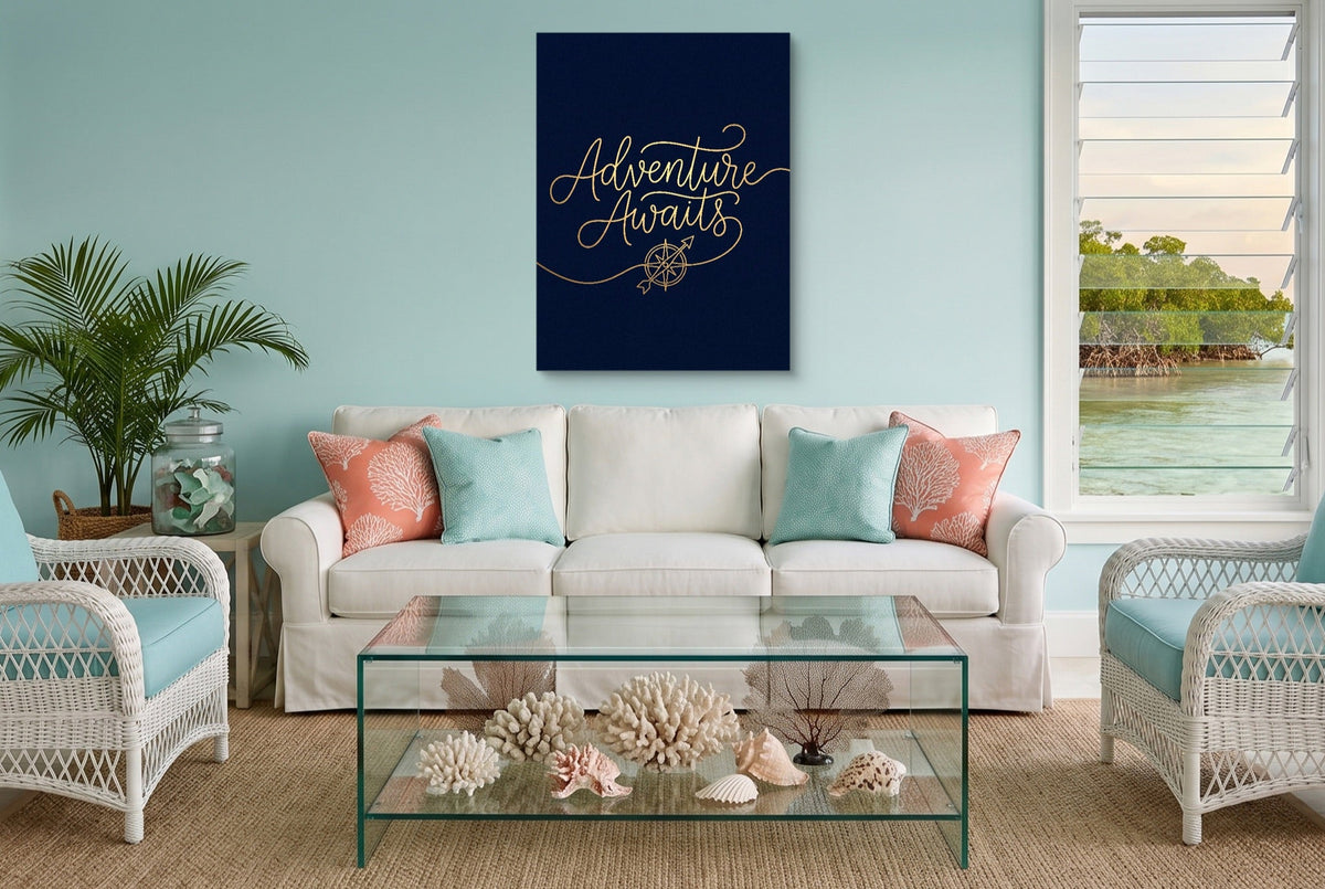 Adventure Awaits Line - Luxury Wall Art
