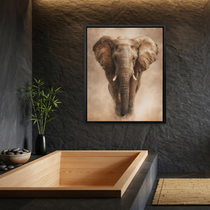 African Elephant Charging — African Elephant Charging Bamboo Bathroom Port 49