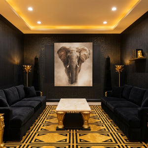 African Elephant Charging — African Elephant Charging Egyptian Room Port 121