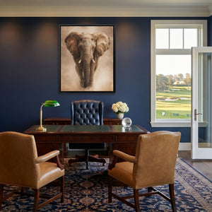 African Elephant Charging — African Elephant Charging Golf House Blue Port 169