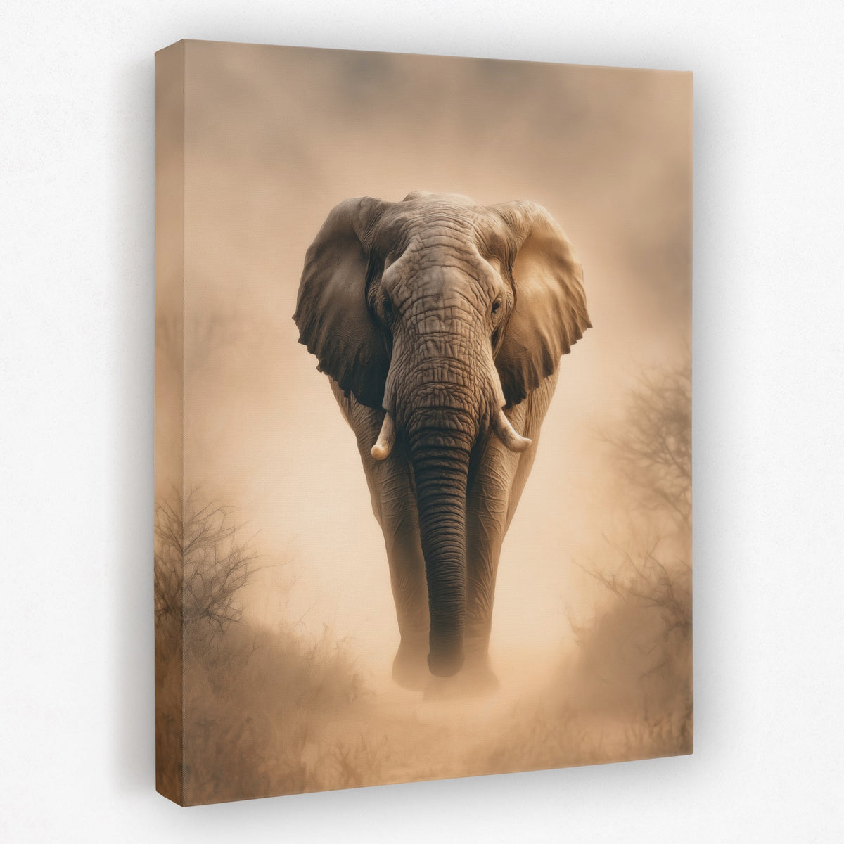 African Elephant Morning Mist — African Elephant Morning Mist Portrait   Side View   Mirror 266