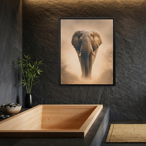 African Elephant Morning Mist — African Elephant Morning Mist Bamboo Bathroom Port 50