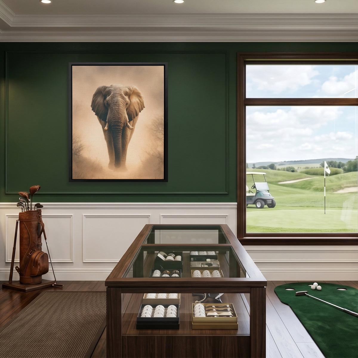 African Elephant Morning Mist — African Elephant Morning Mist Clubhouse Golf Port 98