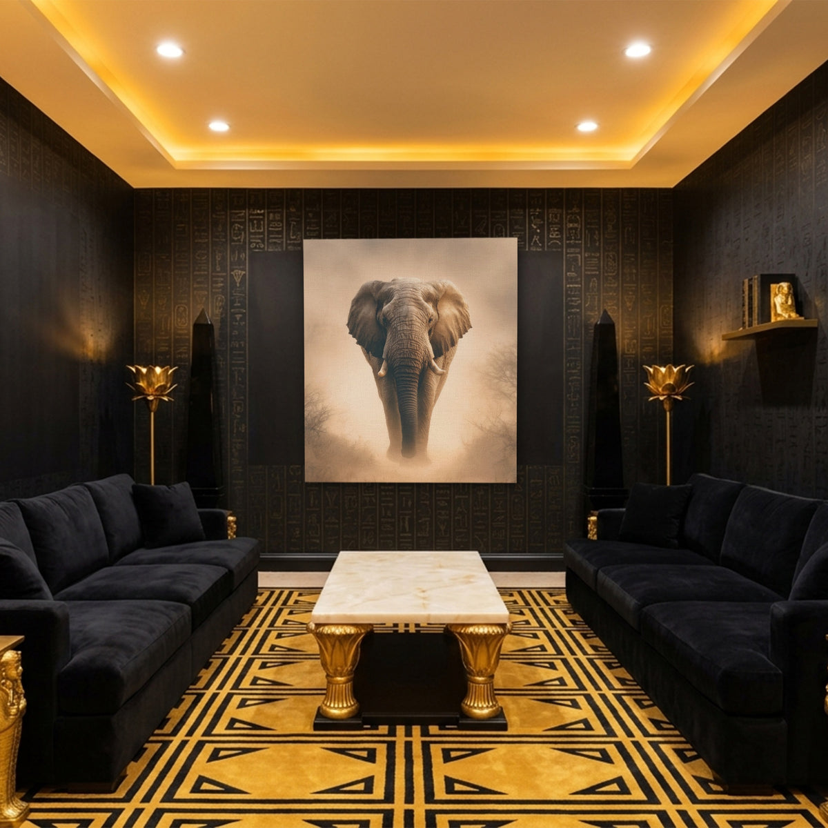 African Elephant Morning Mist — African Elephant Morning Mist Egyptian Room Port 122