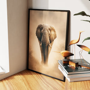 African Elephant Morning Mist — African Elephant Morning Mist New   Living Room Wall Apartment Zoom 218