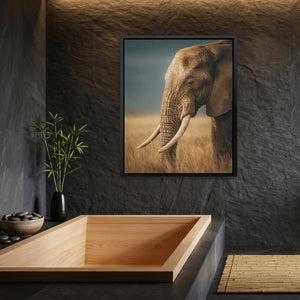 African Elephant Portrait — African Elephant Portrait Bamboo Bathroom Port 51