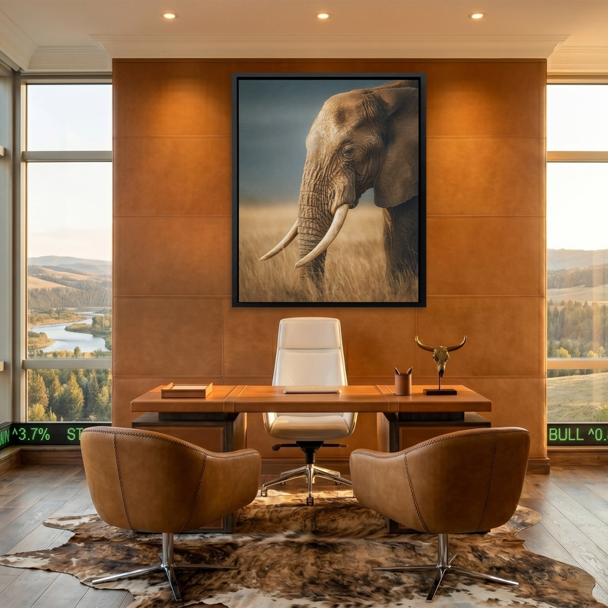 African Elephant Portrait — African Elephant Portrait Bullish Ranch Port 75