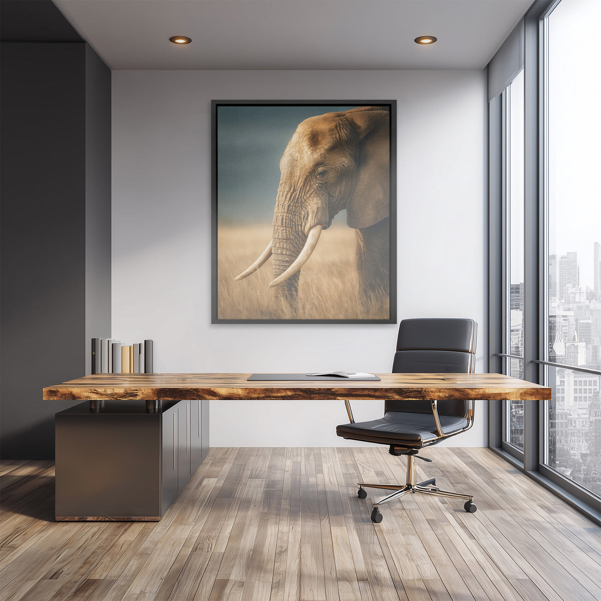 African Elephant Portrait — African Elephant Portrait Lux Empty Office 195