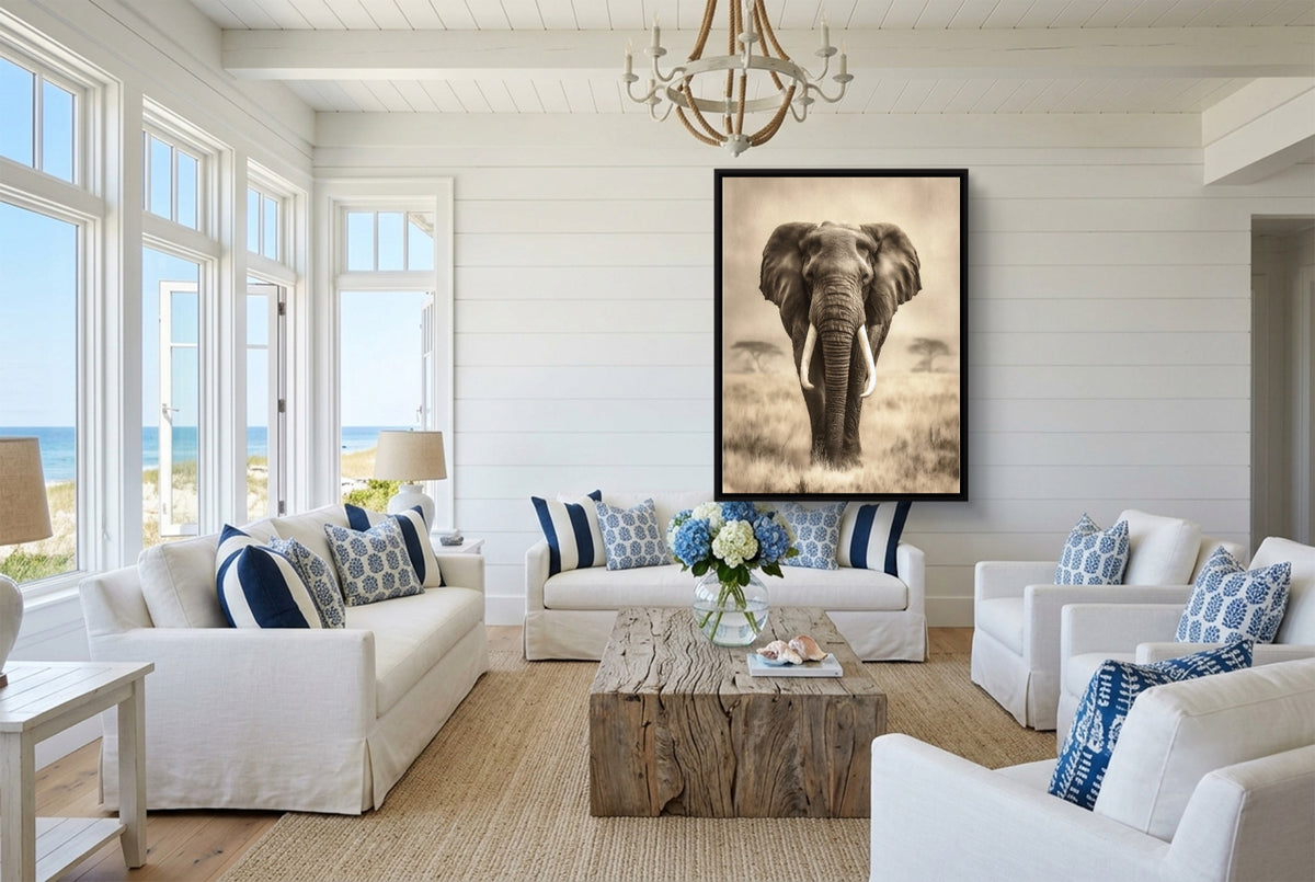 African Lion Standing — african lion standing living room with furniture 2 1port framed black
