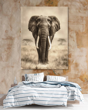 African Lion Standing — african lion standing psd clay beige bedroom 1port flush print