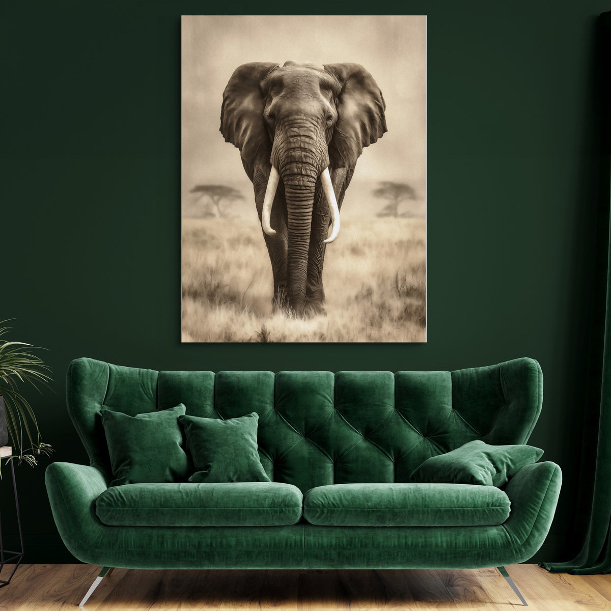 African Lion Standing — african lion standing sq green room 2 1port flush print
