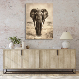 African Lion Standing — african lion standing sq hallway granite wall 1port flush print