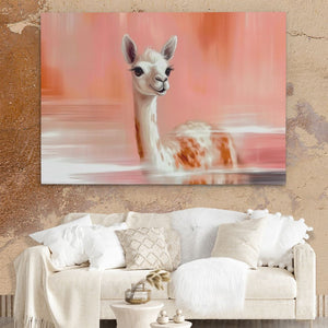 Al Paca Peach - Luxury Wall Art