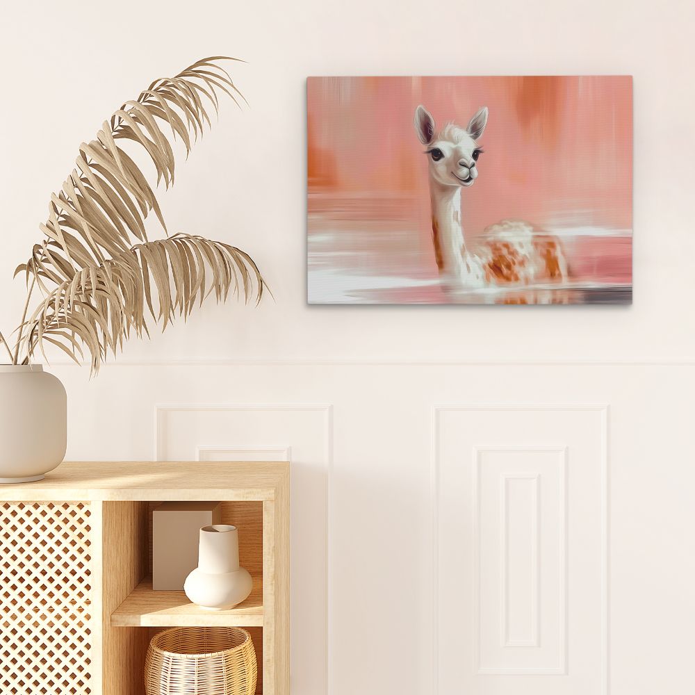 Al Paca Peach - Luxury Wall Art