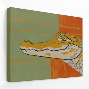 Albino Crocodile Patriot - Luxury Wall Art