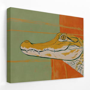 Albino Crocodile Patriot — Albino Crocodile Patriot Landscape   Side View   Mirror Wrap 145