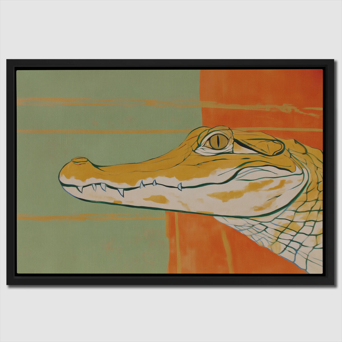 Albino Crocodile Patriot — Albino Crocodile Patriot Close Up Landscape 109