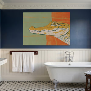Albino Crocodile Patriot — Albino Crocodile Patriot Blue Bathroom Land 37