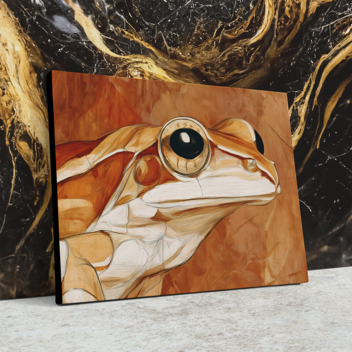 Albino Frog Nouveau — Albino Frog Nouveau Against Wall4x5 3 2