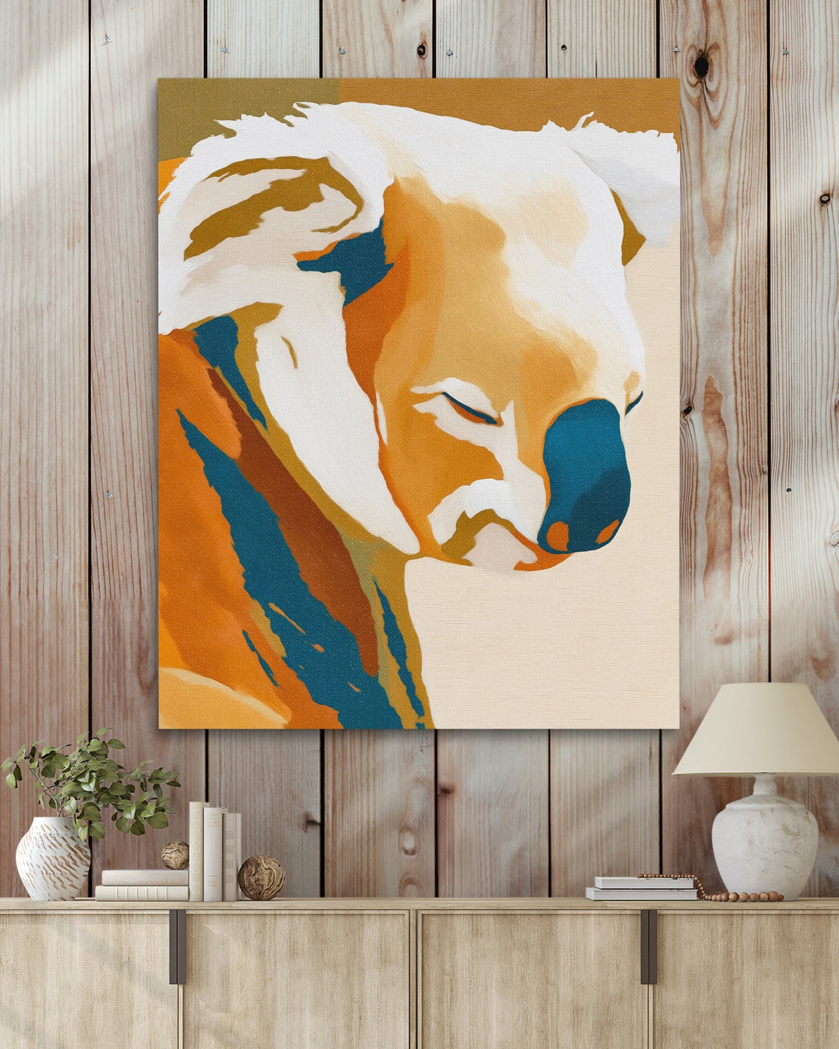 Albino Koala Color Break — Albino Koala Color Break Wood Walls With Table 319