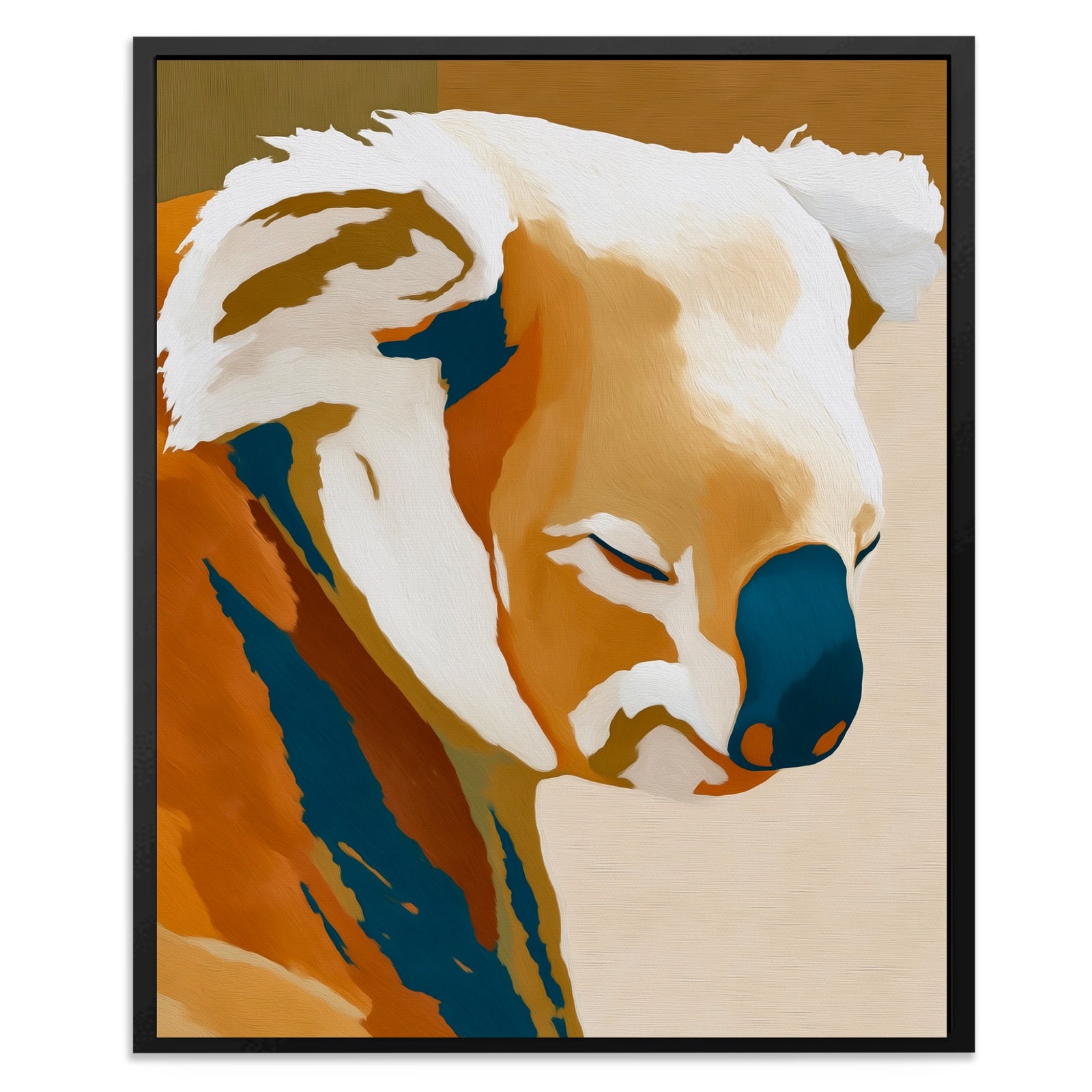 Albino Koala Color Break canvas wall art