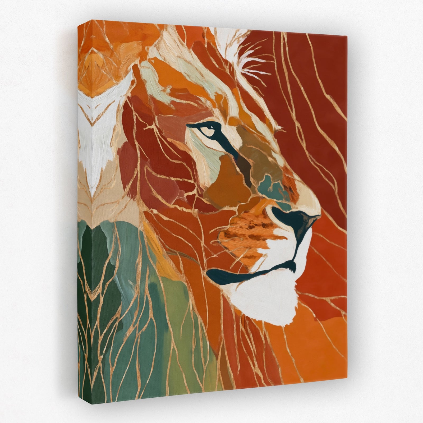 Albino Lion Mist canvas wall art