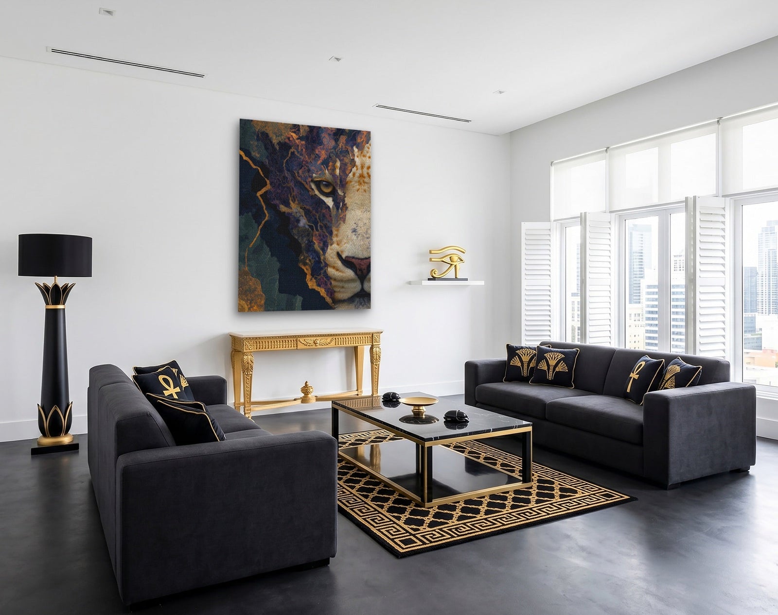 Albino Panther Burgundy - Luxury Wall Art