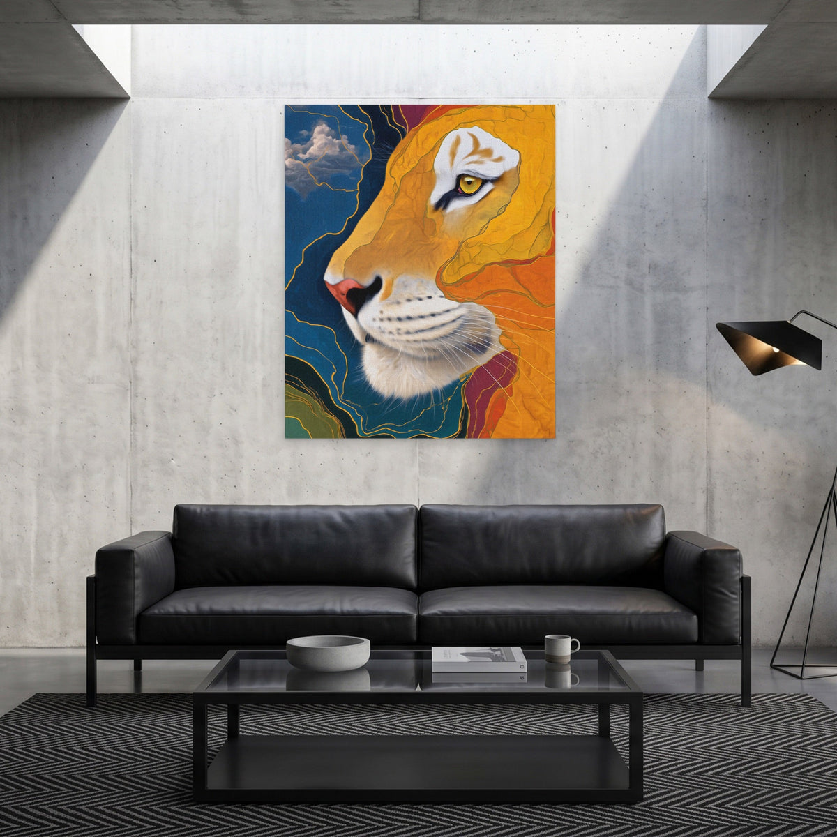 Albino Tiger Color Field - Luxury Wall Art