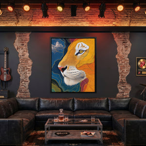Albino Tiger Color Field - Luxury Wall Art