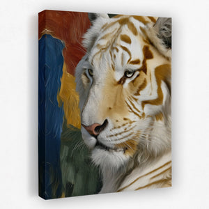 Albino Tiger Form - Luxury Wall Art