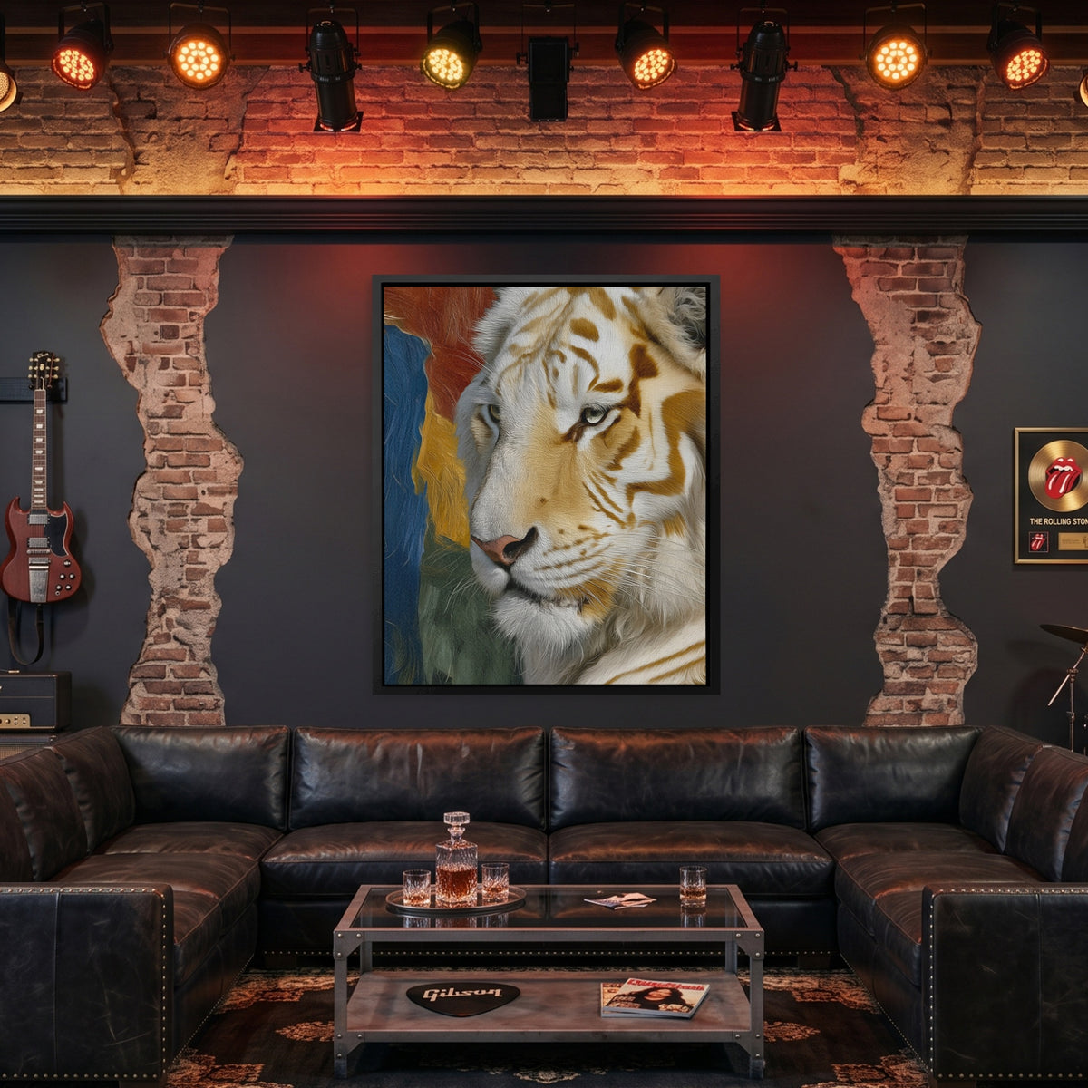 Albino Tiger Form — Albino Tiger Form Man Cave Guitar Port 145