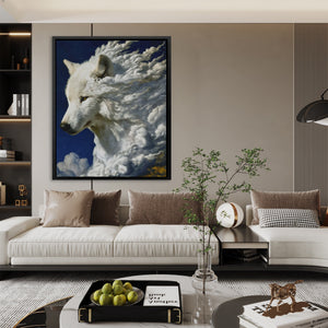 Albino Wolf Cloud - Luxury Wall Art