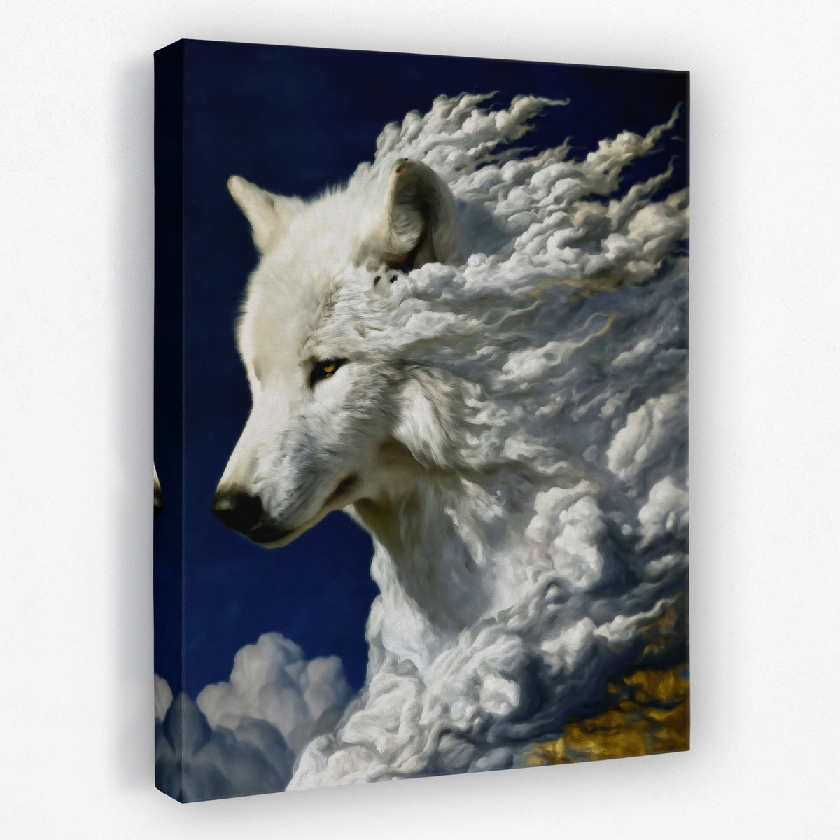 Albino Wolf Cloud — Albino Wolf Cloud Portrait   Side View   Mirror 188